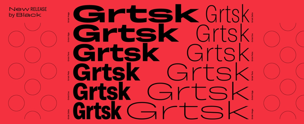 Przykład czcionki Grtsk Giga Extra light Italic